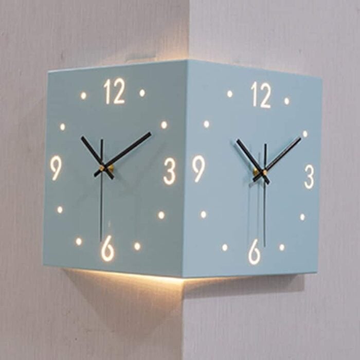 Twinora - Doppelseitige Wanduhr