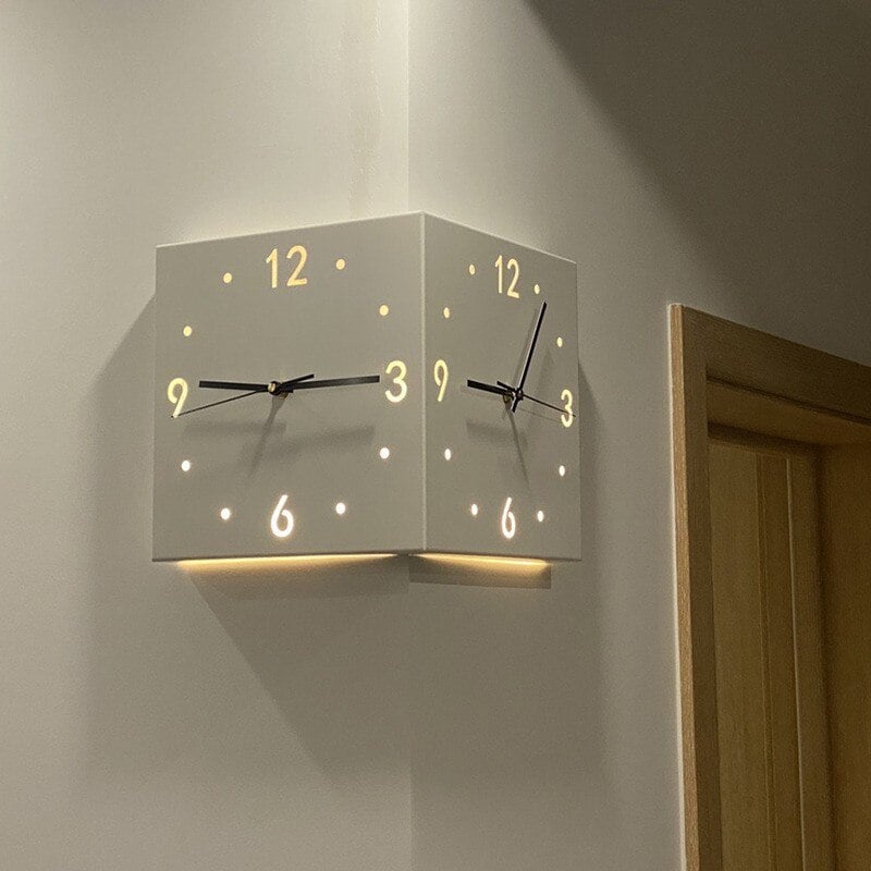 Twinora - Doppelseitige Wanduhr