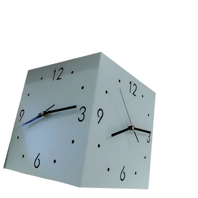Twinora - Doppelseitige Wanduhr