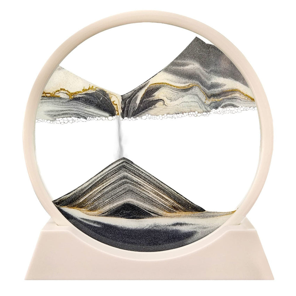 3D Bewegte Sandkunst - Beruhigende Glasdekoration für jeden Raum