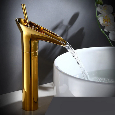 Antiker Wasserfall Wasserhahn – Messing Badezimmer Armatur in Bronze