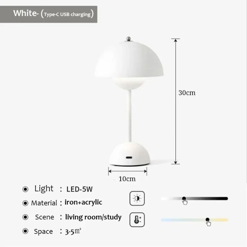 Kabellose LED-Tischlampe mit einstellbarer Helligkeit - Perfekt für Zuhause, das Büro oder den Innenhof