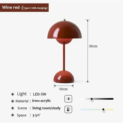 Kabellose LED-Tischlampe mit einstellbarer Helligkeit - Perfekt für Zuhause, das Büro oder den Innenhof