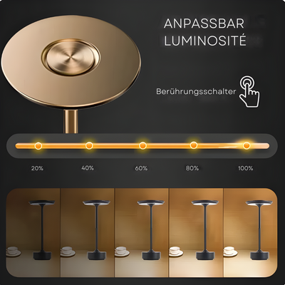 Kabellos Berührungsaktivierte LED Lampe – Moderne Tischlampe mit USB-Aufladung und Touchsteuerung