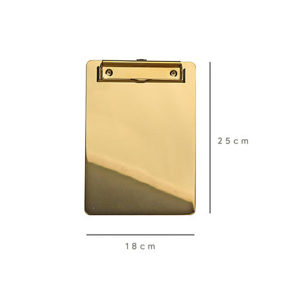 Confidora - Elegantes goldenes Metall-Klemmbrett