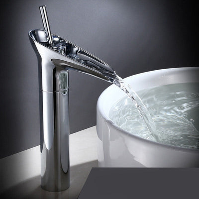 Antiker Wasserfall Wasserhahn für Badezimmer - Messinghahn mit klassischem Design