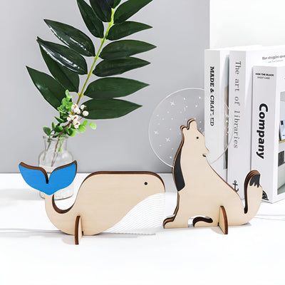 Dekorative Tier-Tischlampe aus Holz - Niedliche Designs für Kinderzimmer