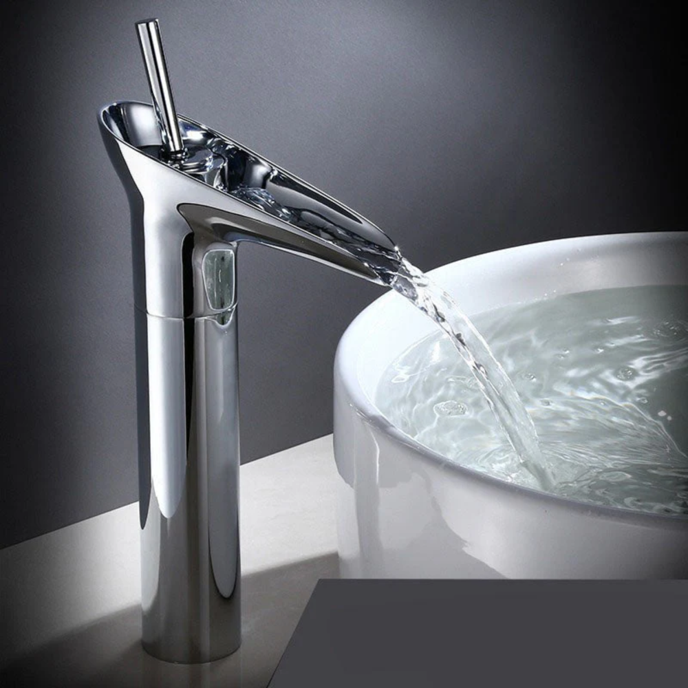 Antiker Wasserfall Wasserhahn – Messing Badezimmer Armatur in Bronze