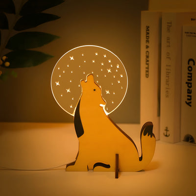 Dekorative Tier-Tischlampe aus Holz - Niedliche Designs für Kinderzimmer