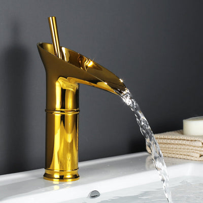 Antiker Wasserfall Wasserhahn für Badezimmer - Messinghahn mit klassischem Design