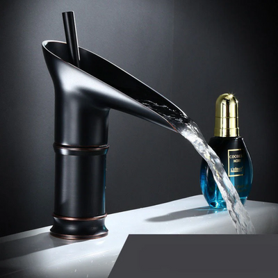 Antiker Wasserfall Wasserhahn – Messing Badezimmer Armatur in Bronze