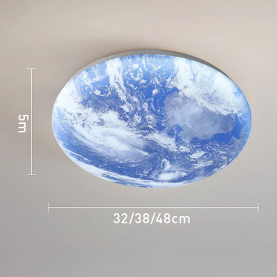 Selvona - Art Deco Mond inspirierte LED-Deckenleuchte