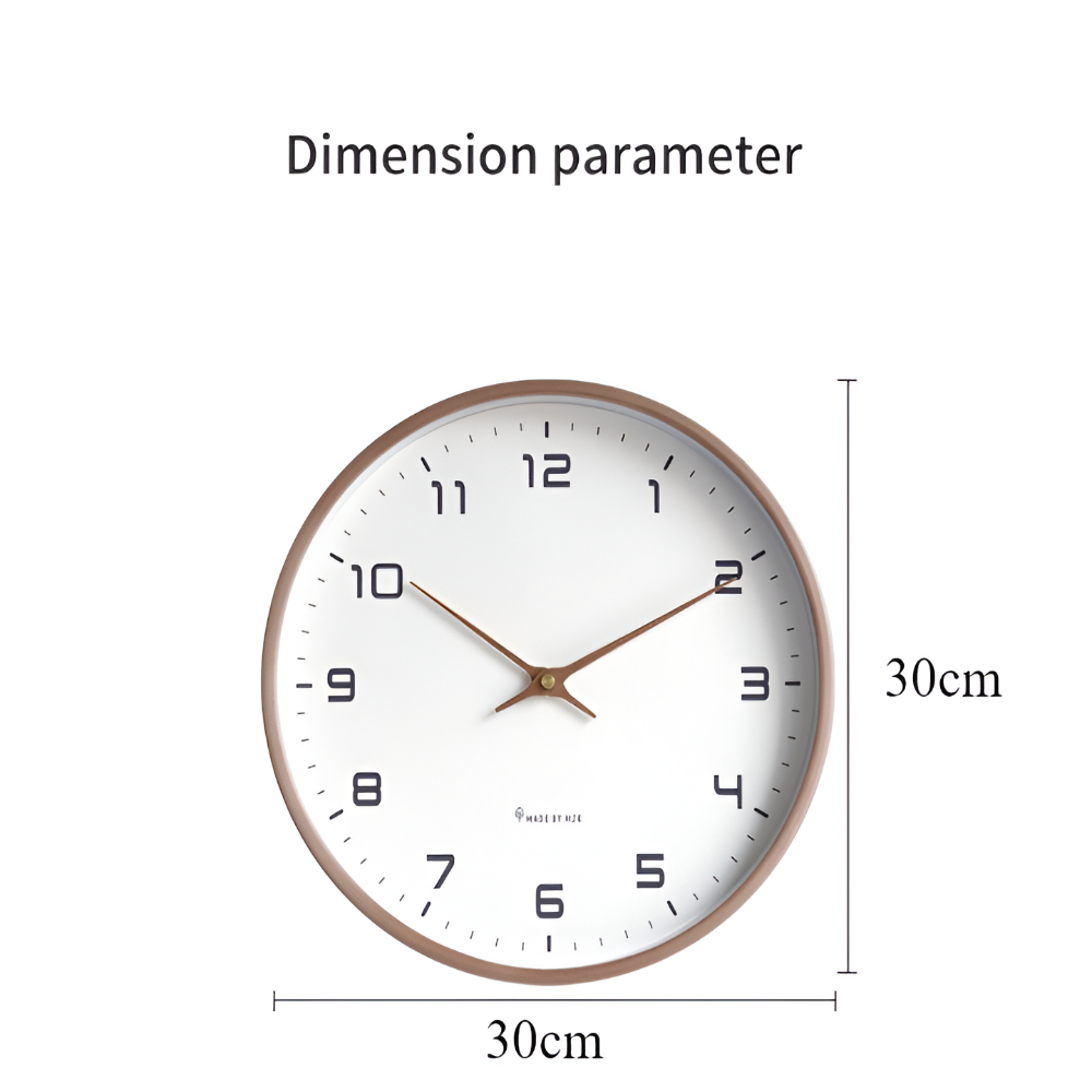 Nordisches Design Stille Wanduhr - Perfekt für Wohnzimmer, Küche oder Büro