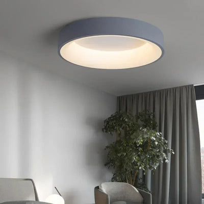 Nordische runde LED-Deckenleuchte mit Fernbedienung - Modernes, minimalistisches Design