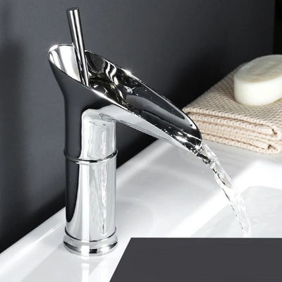 Antiker Wasserfall Wasserhahn – Messing Badezimmer Armatur in Bronze
