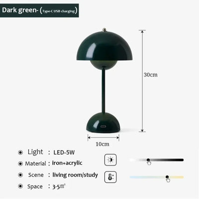 Kabellose LED-Tischlampe mit einstellbarer Helligkeit - Perfekt für Zuhause, das Büro oder den Innenhof