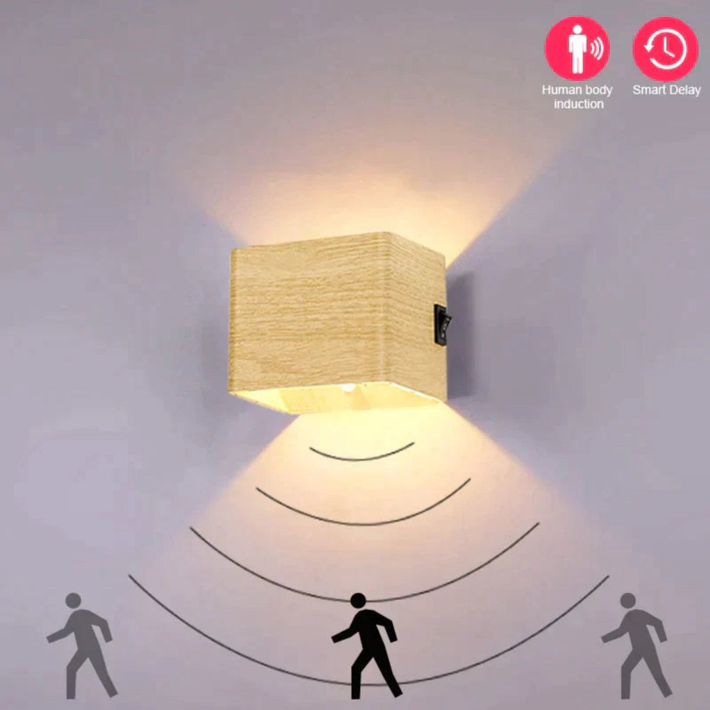 Doppelseitige Wandlampe mit Bewegungssensor – USB-Akkuaufladbar mit warmem, ambientem Licht