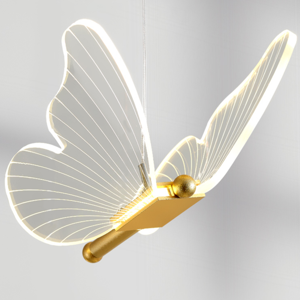 Nordic Schmetterling LED-Pendelleuchte - einstellbare 3-Farben-Beleuchtung für moderne Räume