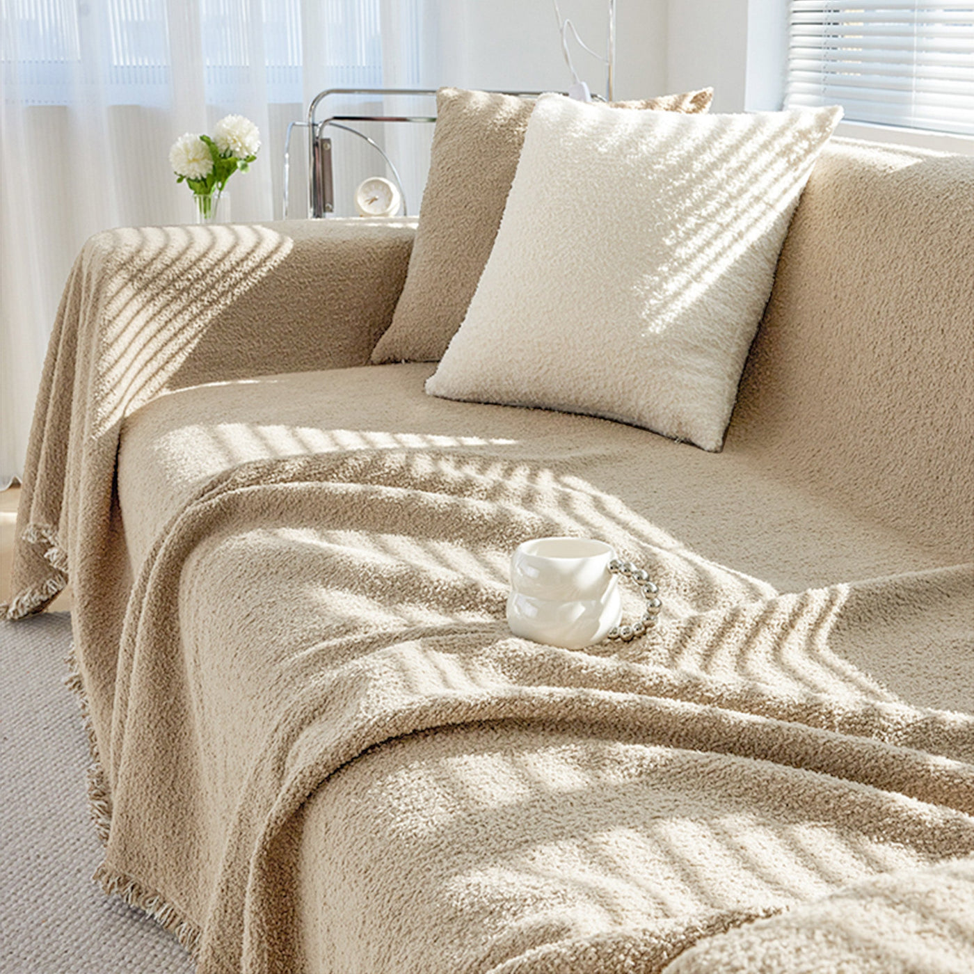 Wintherra - Reversible Wintersofabezug mit gesteppter Wärme