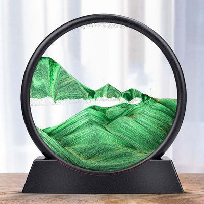 3D Bewegte Sandkunst - Beruhigende Glasdekoration für jeden Raum