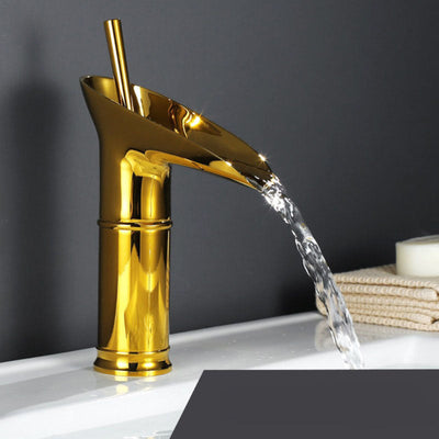 Antiker Wasserfall Wasserhahn für Badezimmer - Messinghahn mit klassischem Design