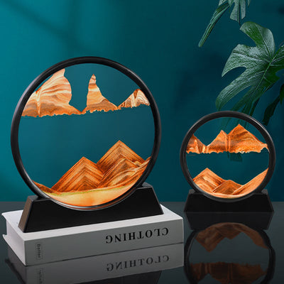 3D Bewegte Sandkunst - Beruhigende Glasdekoration für jeden Raum