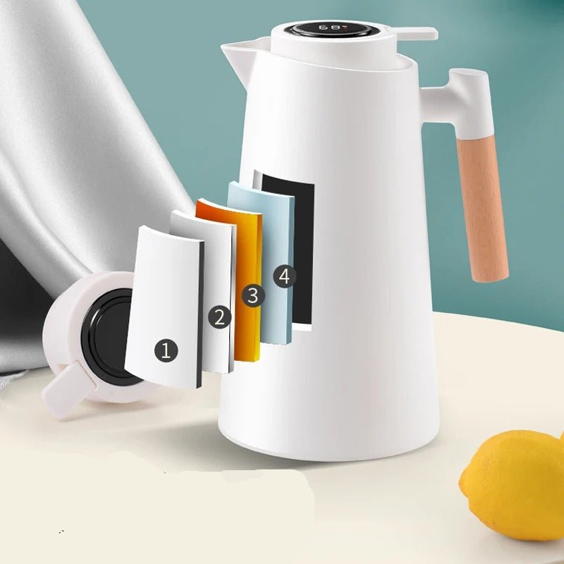 ThermoWood - Intelligente Thermoskanne mit Temperaturanzeige