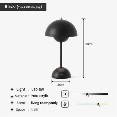 Kabellose LED-Tischlampe mit einstellbarer Helligkeit - Perfekt für Zuhause, das Büro oder den Innenhof