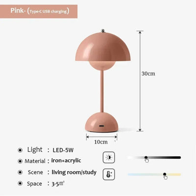 Kabellose LED-Tischlampe mit einstellbarer Helligkeit - Perfekt für Zuhause, das Büro oder den Innenhof