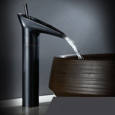 Antiker Wasserfall Wasserhahn für Badezimmer - Messinghahn mit klassischem Design